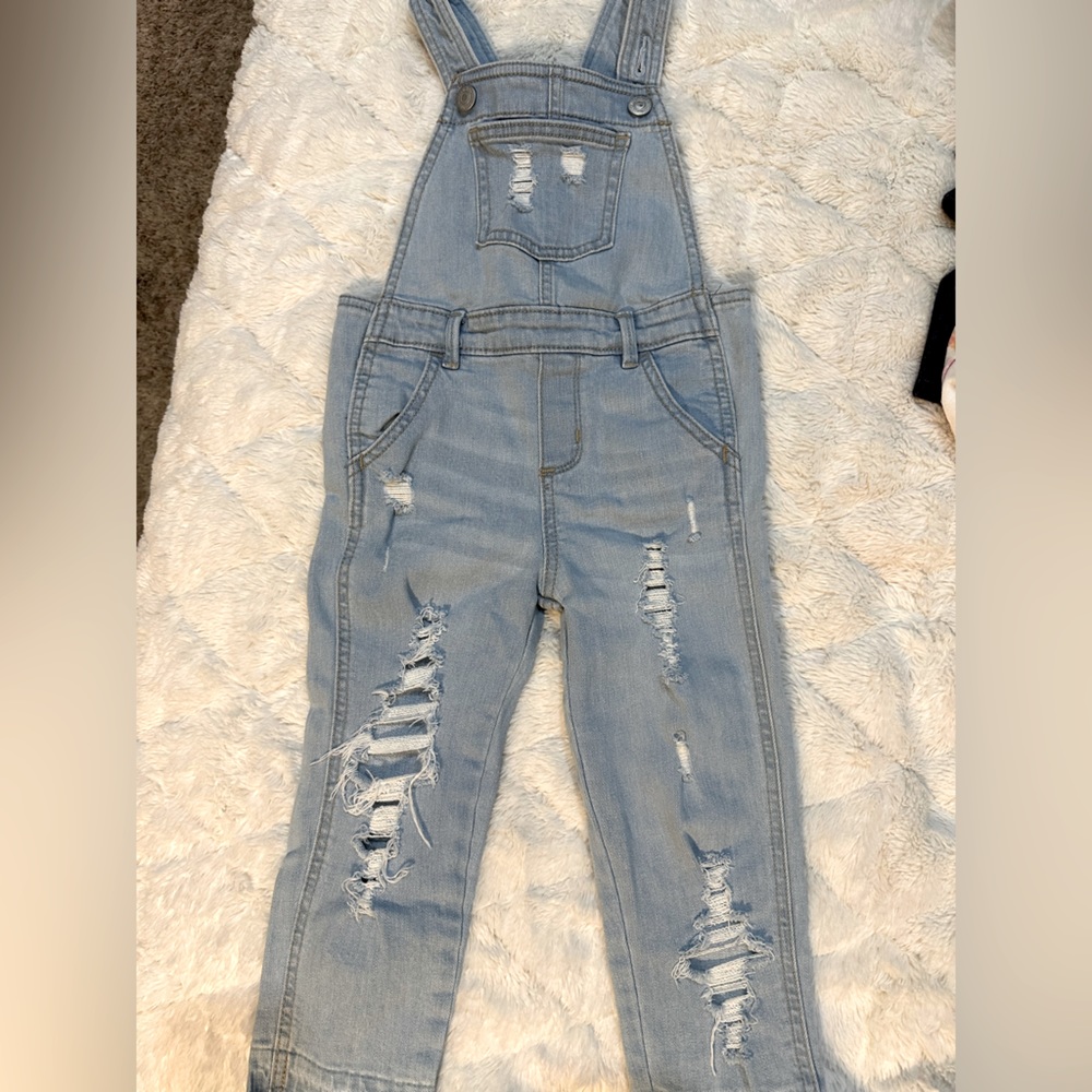 KIDS distressed overalls from Old Navy